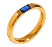 QKEPCY Eleganter Damenring Mit Smaragdgrünem Stein Aus Vergoldetem Silber - Hochwertiger Schmuck Für Frauen - Zeitloser Ring Für Jeden Anlass