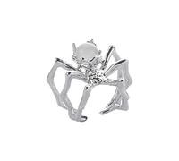 QKEPCY Gothic Spinnen Ringe,Open Vintage Punk Ringe,Punk Paarring mit Edelsteinen verstellbare Ringe,Halloween Tänze Partys Kostümzubehör Geschenk für Männer Frauen