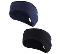 QKURT 2PCS Winter Fleece Sport Stirnband,Pferdeschwanz Stirnbänder Schweissband Lauf Stirnband für Dame