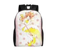 ql715 Card Captor Sakura Rucksäcke, lässiger Tagesrucksack, Studenten-Büchertasche, bedruckter Schulranzen,