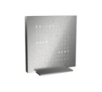 QLOCKTWO Earth 13.5 Steel Series Full Metal Deutsch