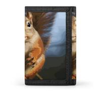 QMKFWT Eichhörnchen lustige Tier-Geldbörse, Kreditkartenhalter, Premium-Dokumenten-Organizer, Etui für Männer und Frauen