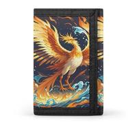 QMKFWT Fire and Water Phoenix Casual Wallet Kreditkartenetui Premium Dokument Organizer Etui für Damen und Herren