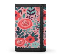 QMKFWT Rote Rose Blume Casual Wallet Kreditkartenetui Premium Dokument Organizer Etui für Männer und Frauen