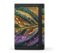 QMKFWT Texture of Green Leaves Casual Wallet Credit Card Holder Premium Document Organizer Case for Men And Women