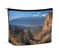 QMNBTES Pikes Peak Colorado Reise-Make-up-Tasche, groß, Kulturbeutel für Damen, wasserdichte Kosmetiktasche für Geldbörse, tragbare Make-up-Organizer, niedliche Reißverschlusstasche, Kosmetiktasche