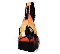 QMNBTES Umhängetasche mit Tier-Hühnern, für Damen und Herren, Sling-Rucksack, Reise-Brusttasche, Rucksack, Herren, Geldbörse, Schultertaschen, Tagesrucksack für Reisen, Wandern, Radfahren