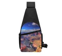 QMNKLET Beauty Grand Canyon Rucksack Umhängetasche Brusttasche Daypack Hüfttasche Umhängetasche Outdoor Wandern Schwarz Einheitsgröße Schwarz Einheitsgröße, Schwarz , one size