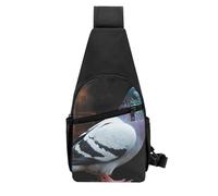 QMNKLET Sling Rucksack, Umhängetasche, Tauben-Brusttasche, Tagesrucksack, Bauchtasche, Crossbody-Tasche für Outdoor, Wandern, Schwarz, Einheitsgröße, Schwarz , Einheitsgröße