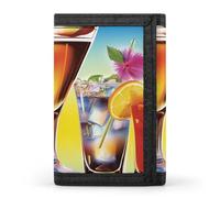 QMNRTK Always Happy Hour dreifach gefaltete Geldbörse, schlanke Brieftasche, personalisierbar, RFID-blockierend, für Damen und Herren, Einheitsgröße, Stil:, Einheitsgröße