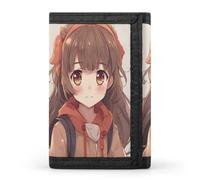 QMNRTK Anime Little Girl dreifach gefaltete Geldbörse, schlanke Brieftasche, personalisierbar, RFID-blockierend, für Damen und Herren, Einheitsgröße, Stil:, Einheitsgröße