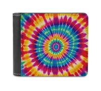 QMNRTK Batik-Muster, Ledergeldbörse für Herren und Damen, RFID-blockierend, extra Kapazität, ultrastarke Nähte, schlanke Geldscheinfach mit 8 Kartenfächern, Stil, Einheitsgröße, Stil:, Einheitsgröße