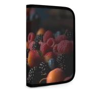 QMNRTK Berries on The Table Multifunktionale, kompakte Brieftasche, Ausweis, Stronghold Waltlet, Kreditkartenhalter, Geldbörse, Reißverschluss, Ledertasche, RFID-blockierend, Bifold Wallet für Männer