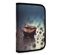 QMNRTK between Raindrops Multifunktionale, kompakte Geldbörse, Ausweis, Stronghold Waltlet, Kreditkartenhalter, Geldbörse, Reißverschluss, Ledertasche, RFID-blockierend, Bifold Wallet für Herren und