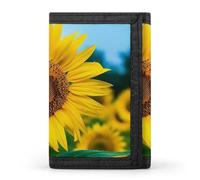 QMNRTK Beutiful Geldbörse mit Sonnenblumen-Motiv, dreifach gefaltet, schmal, personalisierbar, RFID-blockierend, für Damen und Herren, Einheitsgröße, Stil:, Einheitsgröße