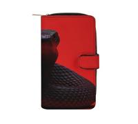 QMNRTK Black Eyed Snake Kreditkartenetui, RFID-blockierend, schmal, faltbar, echtes Leder, minimalistische Vordertasche, Geldbörse, Schlüsselanhänger, Geldbörse für Männer und Frauen, Stil, 19,7 x 11