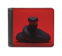 QMNRTK Black Eyed Snake Ledergeldbörse für Herren und Damen, RFID-blockierend, extra Kapazität, ultrastarke Nähte, schlanke Geldscheinfach mit 8 Kartenfächern, Stil, Einheitsgröße, Stil:,