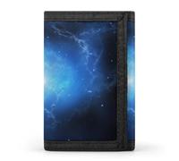 QMNRTK Blue Galaxy dreifach gefaltete Geldbörse, schlanke Brieftasche, personalisierbar, RFID-blockierend, für Damen und Herren, Einheitsgröße, Stil:, Einheitsgröße