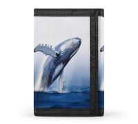 QMNRTK Blue Whale dreifach gefaltete Geldbörse, schlanke Brieftasche, personalisierbar, RFID-blockierend, für Damen und Herren, Einheitsgröße, Stil:, Einheitsgröße