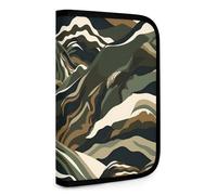 QMNRTK Bold Graphic Lines Multifunktionale kompakte Geldbörse für Ausweis, Stronghold Waltlet, Kreditkartenhalter, Geldbörse, Reißverschluss, Ledertasche, RFID-blockierend, Bifold Wallet für Männer