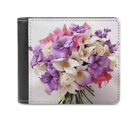 QMNRTK Bunch of Flowers Ledergeldbörse für Herren und Damen, RFID-blockierend, extra Kapazität, ultrastarke Nähte, schlanke Geldscheinfach mit 8 Kartenfächern, Stil, Einheitsgröße, Stil:,