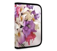 QMNRTK Bunch of Flowers Multifunktionale, kompakte Brieftasche, Ausweis, Stronghold Waltlet, Kreditkartenhalter, Geldbörse, Reißverschluss, Ledertasche, RFID-blockierend, Bifold Wallet für Männer und