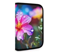 QMNRTK Bunte, kleine Blume, multifunktional, kompakt, Ausweis-/Kreditkartenetui, Reißverschluss, Lederetui, RFID-blockierend, für Herren und Damen, Stil, Einheitsgröße, Stil:, Einheitsgröße