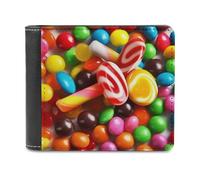 QMNRTK Buntes Bonbonleder-Portemonnaie für Herren und Damen, RFID-blockierend, extra Kapazität, ultrastarke Nähte, schlanke Geldscheinfach mit 8 Kartenfächern, Stil, Einheitsgröße, Stil:,