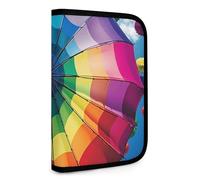 QMNRTK Buntes Regenschirm, multifunktional, kompakt, Ausweis, Stronghold Waltlet, Kreditkartenhalter, Geldbörse, Reißverschluss, Ledertasche, RFID-blockierend, faltbar, für Herren und Damen, Stil,