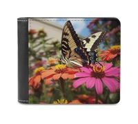 QMNRTK Butterfly and Flower1 Ledergeldbörse für Herren und Damen, RFID-blockierend, extra Kapazität, ultrastarke Nähte, schlanke Geldscheinfach mit 8 Kartenfächern, Stil, Einheitsgröße, Stil:,