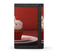 QMNRTK Cake and Candles dreifach gefaltete Brieftasche, schlanke Brieftasche, personalisierbar, RFID-blockierend, für Damen und Herren, Einheitsgröße, Stil:, Einheitsgröße