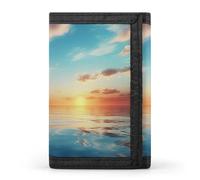 QMNRTK Calm at The Sunset Dreifach gefaltete Geldbörse, schlanke Brieftasche, personalisierbar, RFID-blockierend, für Damen und Herren, Einheitsgröße, Stil:, Einheitsgröße
