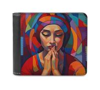 QMNRTK Calm Face Ledergeldbörse für Herren und Damen, RFID-blockierend, extra Kapazität, ultrastarke Nähte, schlanke Geldscheinfach mit 8 Kartenfächern, Stil, Einheitsgröße, Stil:, Einheitsgröße