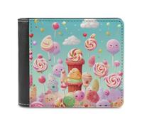 QMNRTK Candy Happy Geldbörse aus Leder für Herren und Damen, RFID-blockierend, extra Kapazität, ultrastarke Nähte, schlanke Geldscheinfach mit 8 Kartenfächern, Stil, Einheitsgröße, Stil:,