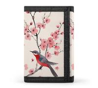 QMNRTK Cherry Branches Geldbörse mit Blumenmotiv, dreifach gefaltet, schmal, personalisierbar, RFID-blockierend, für Damen und Herren, Einheitsgröße, Stil:, Einheitsgröße