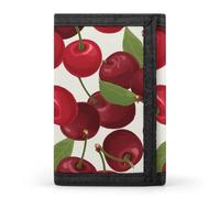 QMNRTK Cherry Fruit Dreifach gefaltete Geldbörse, schlanke Brieftasche, personalisierbar, RFID-blockierend, für Damen und Herren, Einheitsgröße, Stil:, Einheitsgröße