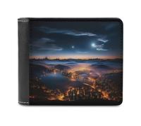 QMNRTK Cities Night View Ledergeldbörse für Herren und Damen, RFID-blockierend, extra Kapazität, ultrastarke Nähte, schlanke Geldscheinfach mit 8 Kartenfächern, Stil, Einheitsgröße, Stil:,