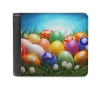 QMNRTK Colorful Eggs Ledergeldbörse für Herren und Damen, RFID-blockierend, extra Kapazität, ultrastarke Nähte, schlanke Geldscheinfach mit 8 Kartenfächern, Stil, Einheitsgröße, Stil:, Einheitsgröße