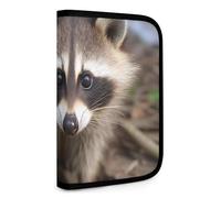 QMNRTK Cub Raccoon Multifunktions-Geldbörse, kompakt, Ausweis, Stronghold Waltlet, Kreditkartenhalter, Geldbörse, Reißverschluss, Ledertasche, RFID-blockierend, Bifold Wallet für Männer und Frauen,