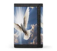 QMNRTK Dove dreifach gefaltete Geldbörse, schlanke Brieftasche, personalisierbar, RFID-blockierend, für Damen und Herren, Einheitsgröße, Stil:, Einheitsgröße