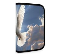 QMNRTK Dove Multifunktionale, kompakte Geldbörse, Ausweis, Stronghold Waltlet, Kreditkartenhalter, Geldbörse, Reißverschluss, Ledertasche, RFID-blockierend, Bifold Wallet für Herren und Damen, Stil,