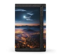 QMNRTK Dreifach gefaltete Geldbörse für Städte, Nachtsicht, schmale Geldbörse, personalisierbar, RFID-blockierend, für Damen und Herren, Einheitsgröße, Stil:, Einheitsgröße