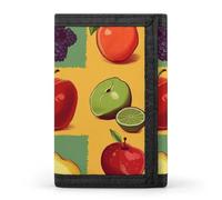 QMNRTK Dreifach gefaltete Geldbörse im Kunststil, schmal, personalisierbar, RFID-blockierend, für Damen und Herren, Einheitsgröße, Stil:, Einheitsgröße