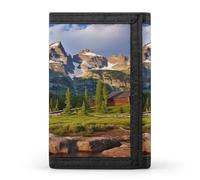 QMNRTK Dreifach gefaltete Geldbörse im Nationalpark, schmale Geldbörse, personalisierbar, RFID-blockierend, für Damen und Herren, Einheitsgröße, Stil:, Einheitsgröße