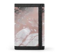 QMNRTK Dreifach gefaltete Geldbörse in Marmorfarbe, rosafarben, schmale Geldbörse, personalisierbar, RFID-blockierend, für Damen und Herren, Einheitsgröße, Stil:, Einheitsgröße