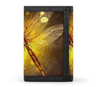 QMNRTK Dreifach gefaltete Geldbörse mit abstraktem Libellen-Design, schmale Geldbörse, personalisierbar, RFID-blockierend, für Damen und Herren, Einheitsgröße, Stil:, Einheitsgröße