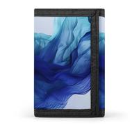 QMNRTK Dreifach gefaltete Geldbörse mit abstraktem Wellenmuster, schmale Brieftasche, personalisierbar, RFID-blockierend, für Damen und Herren, Einheitsgröße, Stil:, Einheitsgröße