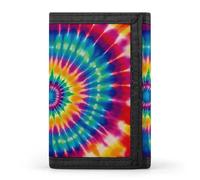 QMNRTK Dreifach gefaltete Geldbörse mit Batikmuster, schmale Geldbörse, personalisierbar, RFID-blockierend, für Damen und Herren, Einheitsgröße, Stil:, Einheitsgröße