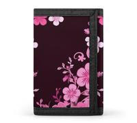 QMNRTK Dreifach gefaltete Geldbörse mit Blumenmuster, schmale Geldbörse, personalisierbar, RFID-blockierend, für Damen und Herren, Einheitsgröße, Stil:, Einheitsgröße