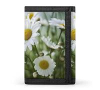 QMNRTK Dreifach gefaltete Geldbörse mit Gänseblümchen-Motiv, schmale Geldbörse, personalisierbar, RFID-blockierend, für Damen und Herren, Einheitsgröße, Stil:, Einheitsgröße